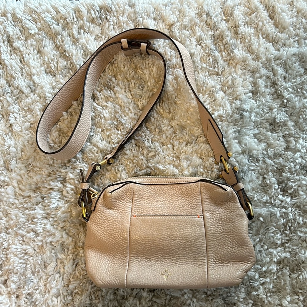 Leather Pale Pink Crossbody Purse